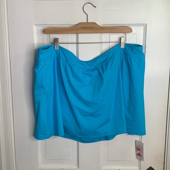 Lands End Chlorine Resistant Tummy Control Swim Skirt Skort Bottoms W-536 Sz 26W - Picture 3 of 8